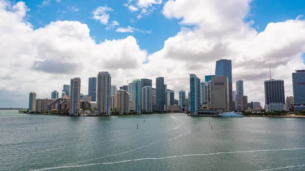 Krásný Výhled Miami Panorama Mrakodrapu Budovy Městskou Krajinou Mrakodrap Mrakodrapu — Stock fotografie