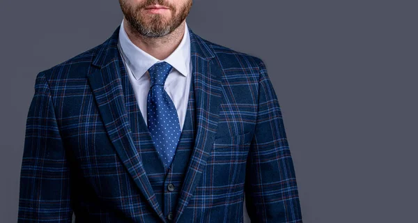 Beskärd Bild Affärsman Formalwear Kostym Kopiera Utrymme Affärsman Formalwear Isolerad — Stockfoto