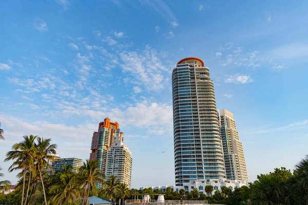 Miami Beach Florida Usa April 2021 South Pointe Skysgrapers Buildings — Foto de Stock