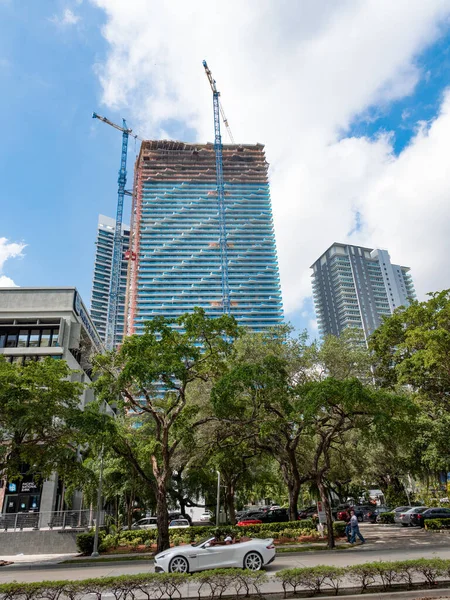Μαϊάμι Φλόριντα Ηπα Δεκεμβρίου 2015 Κατασκευή Ουρανοξύστη Στο Κέντρο Της — Φωτογραφία Αρχείου