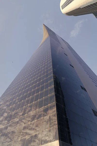 Felhőkarcoló Modern Város Várostervezés Perspektíva Városi Üvegház Építészet Üveges Emeleti — Stock Fotó