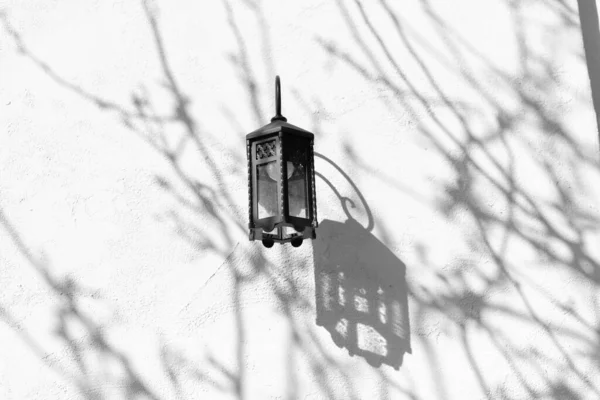 Pouliční Lampa Lucerna Stěně Odstíny — Stock fotografie