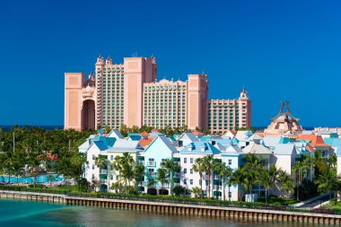 NASSAU, BAHAMAS - 9 Mart. 2016: Bahamalar 'da bulunan Atlantis Paradise Adası tatil beldesi .