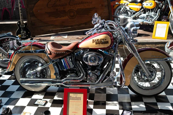 Kiev Oekraïne September 2014 Harley Davidson Luxe Motorfiets Met Metalen — Stockfoto