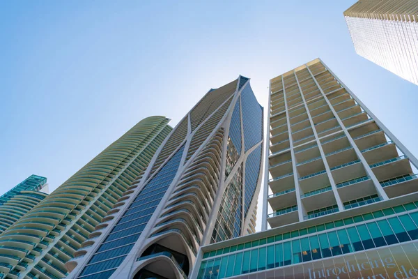 Wolkenkrabber Architectonisch Gebouw Perspectief Wolkenkrabber Architectonisch Gebouw Miami Foto Van — Stockfoto