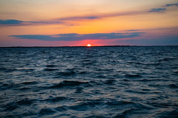 Meereshorizont Bei Bahamas Sonnenuntergang Sommer Meereshorizont Bei Sonnenuntergang Meereshorizont Himmel — Stockfoto