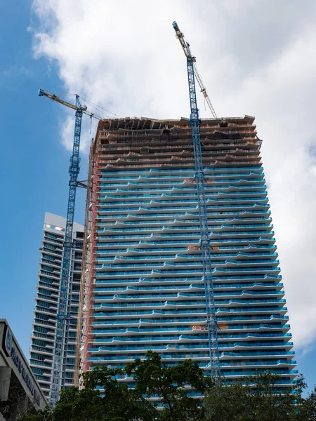 Майами Флорида Сша Декабря 2015 Года Строительство Небоскреба Метце — стоковое фото