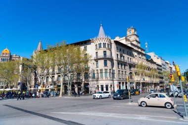 Barselona, İspanya - 30 Mart 2016: Pascual i Pons Hanedanı Mimarlık Tarihi Mirası.