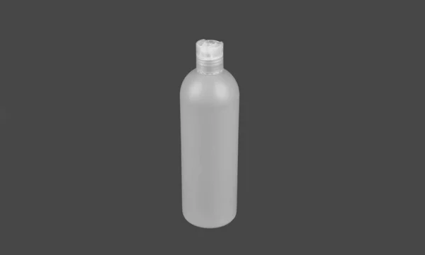 Butelka Szamponu Pomarańczowym Tle Produkt Kosmetyczny — Zdjęcie stockowe