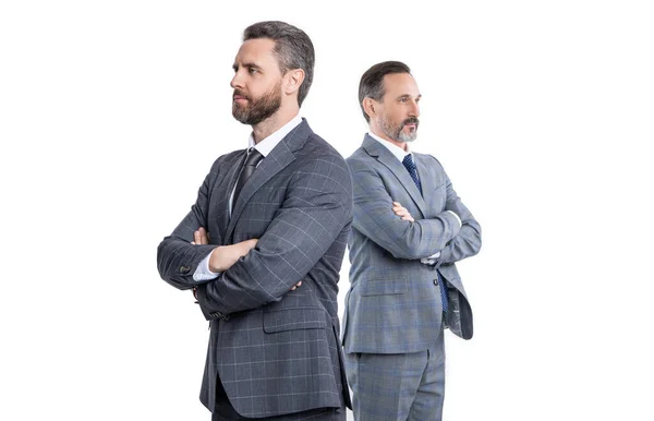 自信のあるビジネスマンの同僚は白地に隔離された ビジネスマンの同僚だ ビジネスマンの同僚がスーツを着てる写真 フォーマルウェアのビジネスマンの同僚は — ストック写真