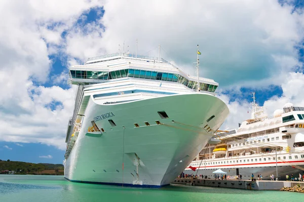 Johns Antigua Barbuda March 2016 Costa Magica Cruise Ship Liner — Stock Photo, Image