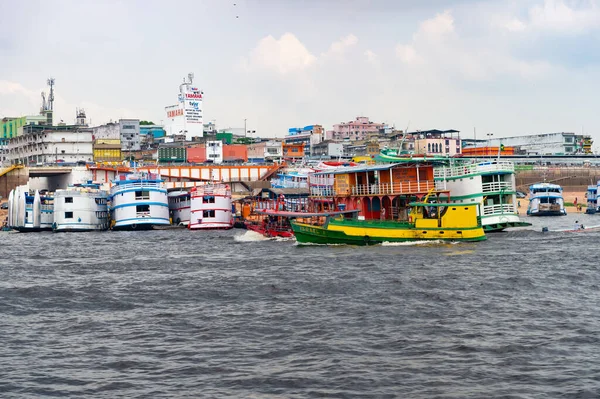 Manaus Brasil Dezembro 2015 Porto Marítimo Itinerante Para Viagem Verão — Fotografia de Stock