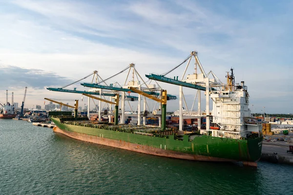Miami Florida Verenigde Staten Maart 2016 Vrachtschip Tanker Met Container — Stockfoto