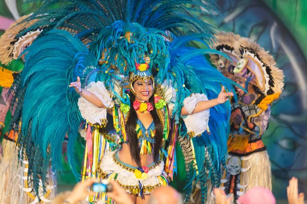 Паринтинс Бразилия Декабря 2015 Года Бразильские Танцоры Самбы Костюме Фееристов — стоковое фото