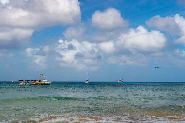 Кохель Мексика Декабря 2015 Года Туристические Яхты Утонули Летней Гавани — стоковое фото