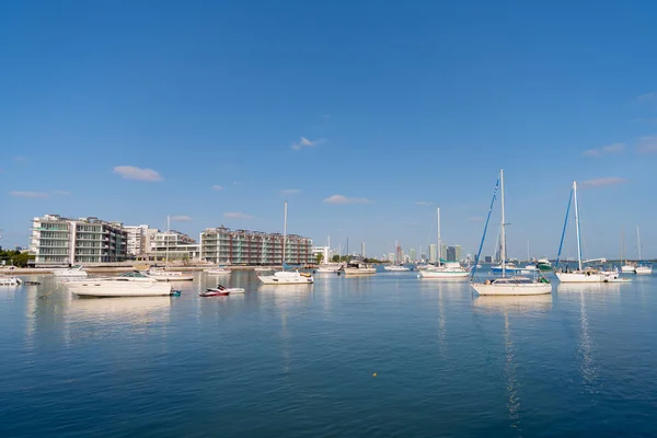 Miami Florida Usa April 2021 Yacht Och Yachting Sommaren Stadsbild — Stockfoto
