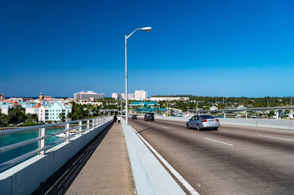 Нассау Багамские Острова Марта 2016 Года Городская Автомагистраль Транспортом — стоковое фото