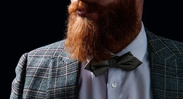 Фото Бородатого Человека Бородой Заднем Плане Бородатый Мужчина Бородой Изолированный — стоковое фото