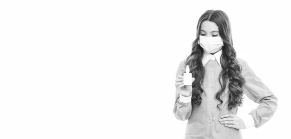 Obat Gadis Remaja Dan Semprotan Hidung Ruang Copy Gadis Obat — Stok Foto