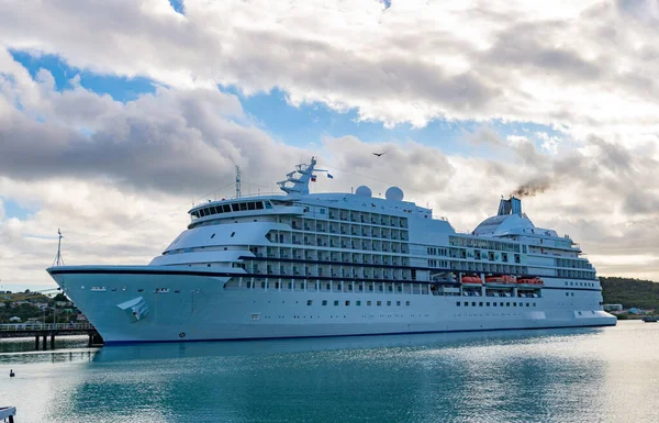 Velká Výletní Loď Dovolenou Cestování Fotografie Výletní Lodi Dovolená Moři — Stock fotografie