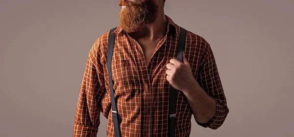 Cropped Photo Retro Elegant Man Suspenders Retro Elegant Man Suspenders — Stockfoto