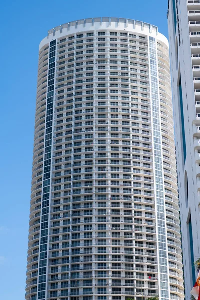Moderne Wolkenkrabber Architectuur Buiten Wolkenkrabber Architectuur Miami Foto Van Wolkenkrabber — Stockfoto