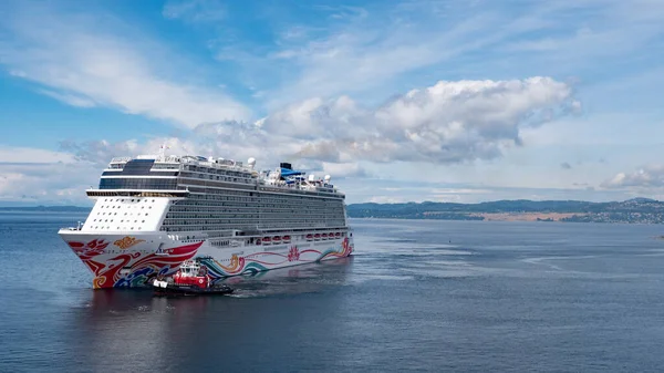 Victoria Canada Juni 2019 Cruiseschip Oceaan Kopieerruimte — Stockfoto
