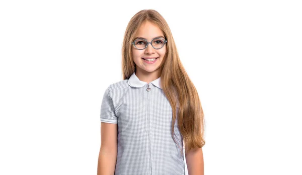 Teen Girl Wear School Eyewear Photo School Teen Girl Eyewear — Stock Photo, Image