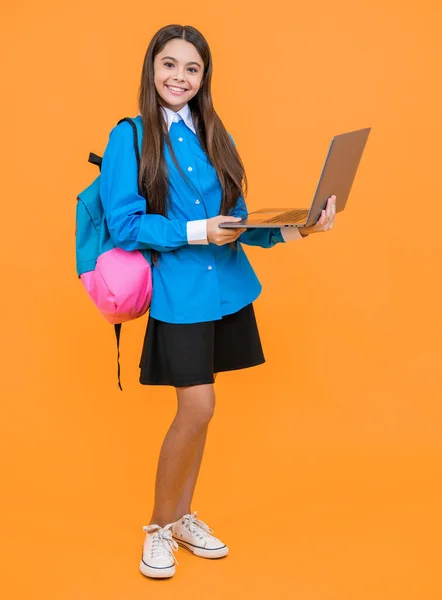 Full Length School Girl Has Estudy Education Studio School Girl — Foto de Stock