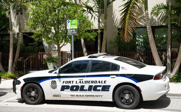 Miami Florida Eua Março 2023 Dodge Charger Carro Emergência Policial — Fotografia de Stock