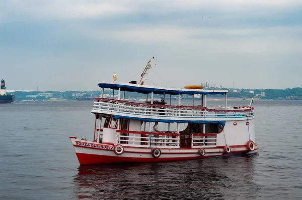 Manaus Brasil Diciembre 2015 Ferry Turístico Paisaje — Foto de Stock