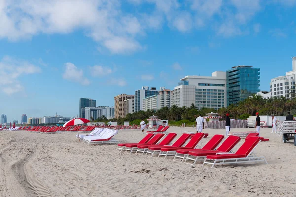 Miami Florida Estados Unidos Marzo 2021 Sur Playa Miami Hamaca — Foto de Stock