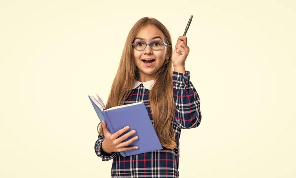 School Girl Noting Notes Having New Idea Photo School Teen — Stock Photo, Image
