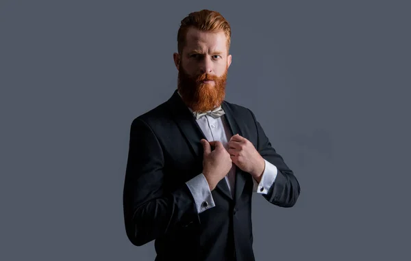 Porträt Eines Mannes Smoking Mann Eleganten Smoking Smoking Mode Schöner — Stockfoto