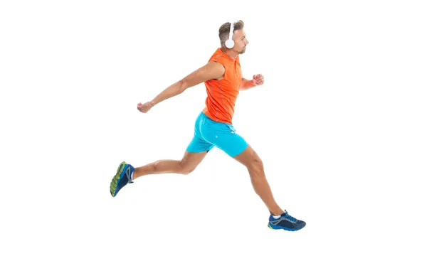 Biegacz Biegnie Niesamowitą Prędkością Zawody Sportowe Biegacz Długich Biegach Sportowych — Zdjęcie stockowe
