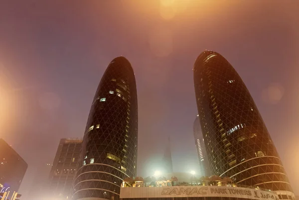 Dubai Verenigde Arabische Emiraten December 2017 Damac Park Torens Architectonische — Stockfoto