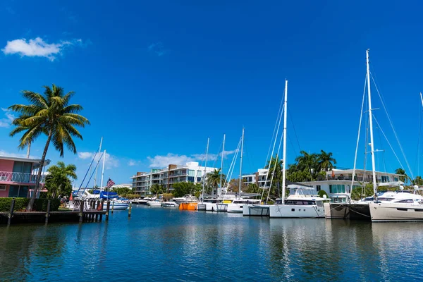 Miami Florida Usa Marzo 2023 Porto Estivo Balneare Con Yacht — Foto Stock