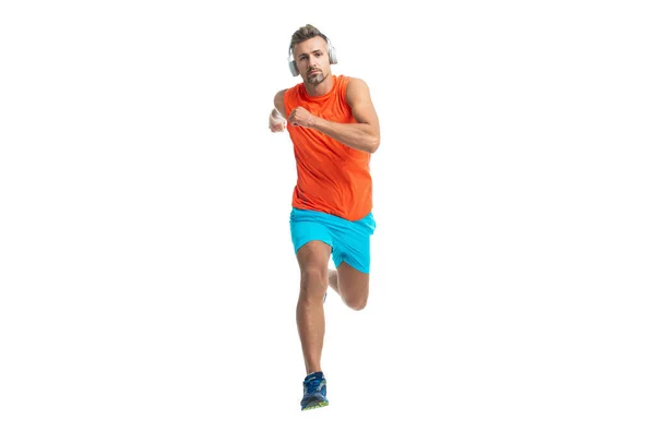 Biegacz Sportowy Bliżej Mety Ukończeniu Maratonu Biegacz Biegnie Niesamowitą Prędkością — Zdjęcie stockowe