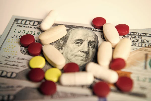 stock image medicine finance dollars concept. money for medicine finance in closeup and selective focus. medicine finance in studio. photo of medicine finance money.