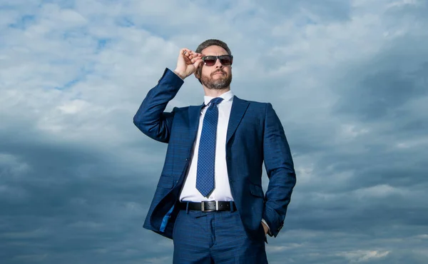 Manager Business Anzug Foto Eines Mannes Anzug Mann Anzug Auf — Stockfoto