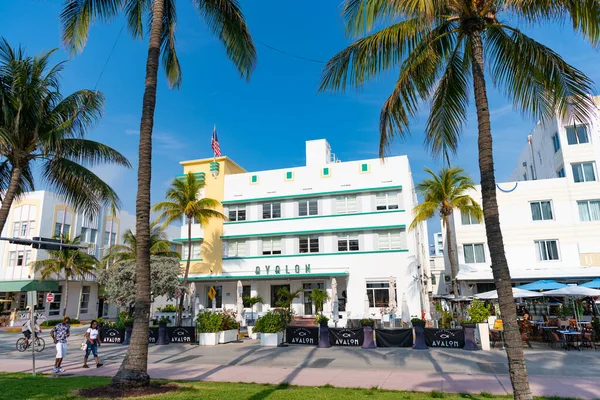 Miami Florida Usa April 2021 Miami South Beach Ocean Drive — Stockfoto