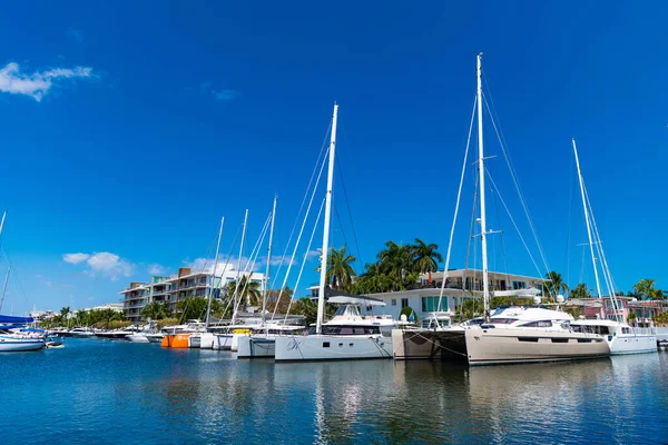 Miami Floryda Usa Marca 2023 Port Miami Jachtami Żaglowymi — Zdjęcie stockowe