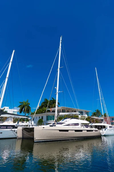 Miami Florida Usa Березня 2023 Літній Парусний Човен Catamaran Miami — стокове фото