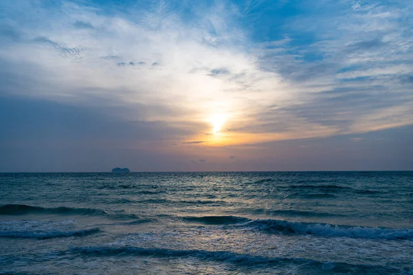 Красива Літня Морська Природа Заході Сонця Морська Природа Заході Сонця — стокове фото