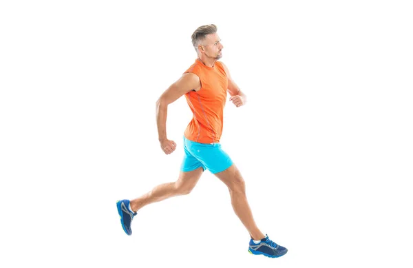 Biegacz Biegnie Dużą Prędkością Zawody Sportowe Biegacz Długich Biegach Sportowych — Zdjęcie stockowe