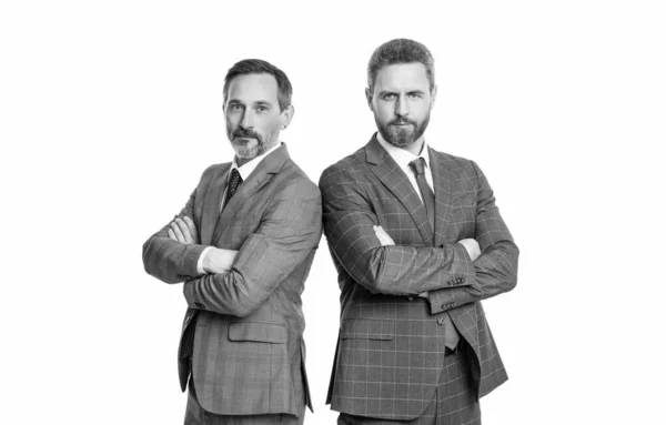 Leadership Two Businessmen Isolated White Background Businessmen Leadership Concept Leadership — Photo