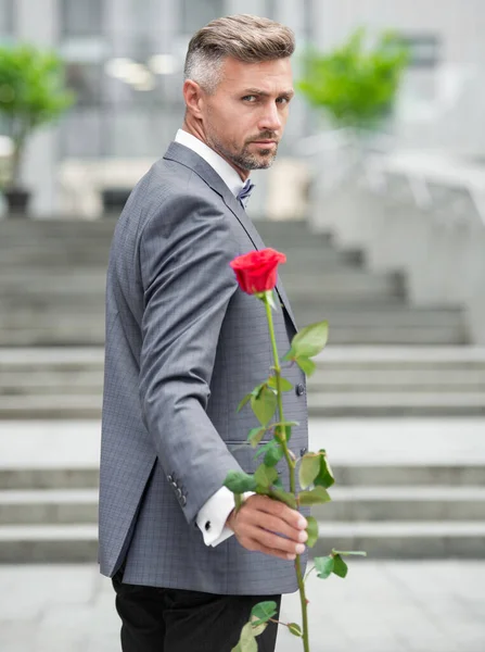 Proposal Concept Tuxedo Man Preparing Proposal Man Marriage Proposal — Photo