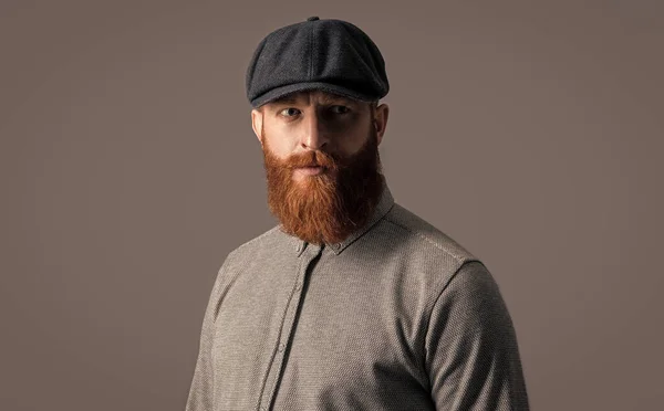 Portrait Handsome Irish Guy Bearded Guy Serious Face Unshaven Guy — Stock Photo, Image