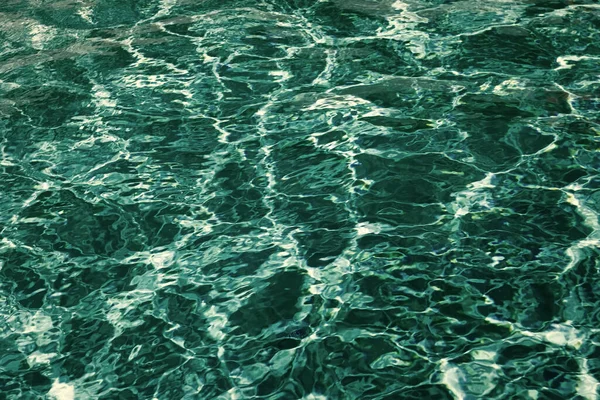 Turquoise Color Background Swimming Pool Water Ripples Malibu — Stockfoto