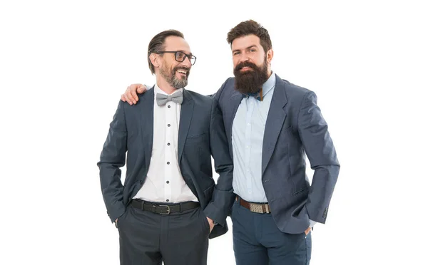 Erkek Girişimciler Beyaz Arka Plan Ekibi Adamları Konsepti Erkekler Sakallı — Stok fotoğraf